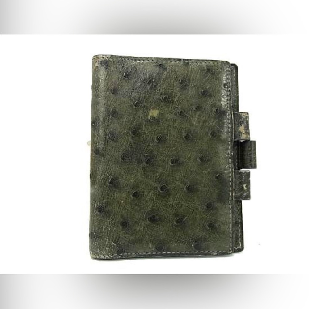 SOLD HERMES Agenda PM Ostrich Silver Hardware Planner Cover